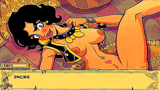 Princess Jasmines Steamy Threesome with Muscular Genie Ends in Ecstasy