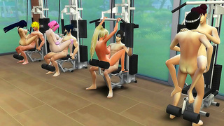 Hinata, Sakura, Ino Tenten Heat Up Workout with Steamy Group Encounter
