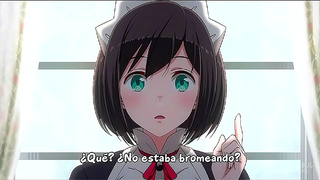 Curvy Anime Babe Flaunts Busty Charms in Steamy Eroge Adventure