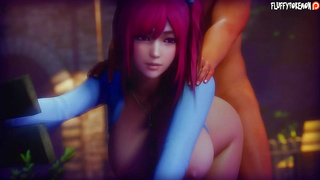 Honoka Takes Wild Outdoor Pleasure in Busty Doggystyle Hentai Fun