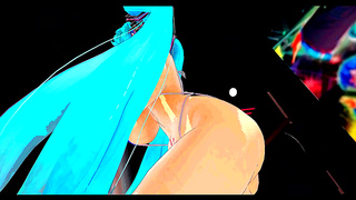 Seductive Anime Duet: Two Alluring Maidens Perform an Enchanting Nightly Ritual Under