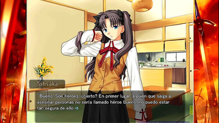 Curvy Saber Pleasures Otaku in Steamy Fate Visual Novel Encounter