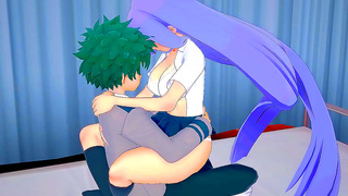 Nejire Guides Izuku to Forbidden Desire in Steamy MHA Encounter