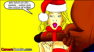 Spoiled Brat Seduces Security Guy for Steamy Holiday Hookup Action