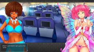Morticias Steamy Sky-High Encounters in HuniePop 2 with Busty Flight Attendants Monsters