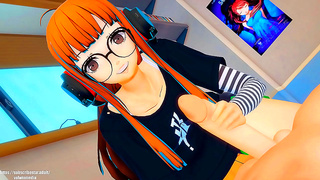 Futaba Teases with Sensual Handjob in Steamy 3D Persona 5 Fantasy