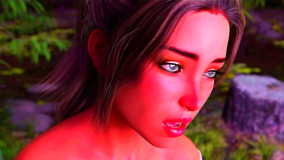 Curvy Anime Babe Steals His Heart with Their First Steamy Kiss in 3D World