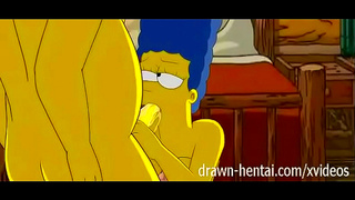 Homer Ravishes Busty Marge in Steamy Love Hut Hentai Fantasy