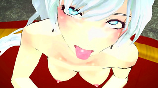 Weiss Schnee Gets Dominated by Nerdy Stud in Steamy 3D Hentai Class Encounter
