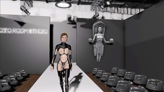 Brunette Goddess Commands Fallout 4 Battlefield in Sexy Latex Anime Style