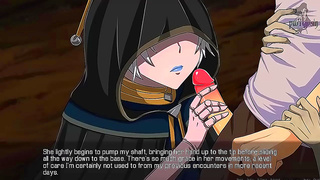 Seductive White-Haired Beauty Pleasures Hero with Blowjob After Battle – Anime Hentai