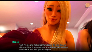 Three Busty Blondes One Lucky Guy Spice Up Their Night in Wild Hentai Threesome (