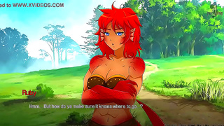 Ruby-Scaled Beauty Takes Charge After Quest Gone Wrong – Steamy Fantasy Encounter