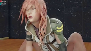 Lightning from Final Fantasy Takes Passionate Ride in Steamy Hentai Scene
