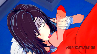 Kurenai Pleasures Naruto with Hot Blowjob handjob Finale in 3D Hentai