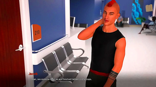 Rock Star Seduces Busty Cartoon Bombshell in Steamy Visual Novel Ride