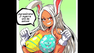 Latina Anime Babe Tempts with Curves Naughty Easter Surprises