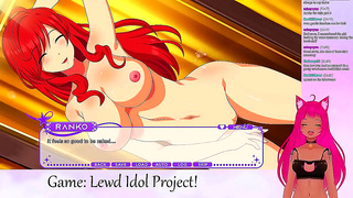Neko the Lewd VTuber Enjoys Busty Yuri Moments in Steamy Anime Gameplay