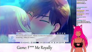 Neko VTuber Seduced During Live Stream – Royal Romance Unfolds Animated