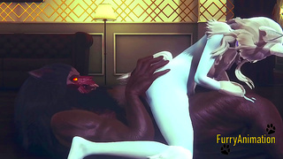 Demon Wolf Devours Arctic Fox in Steamy Japanese Furry Hentai Encounter
