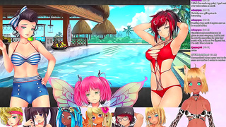 Neko the Lewd VTuber Sparks Steamy Threesome Action in Anime Gaming Stream