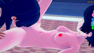 Uiharu Satens Steamy Lesbian Encounter – Pleasure-Filled Hentai Delight
