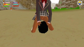 Submissive Student Urinated On by Dominant Milf at Sunset Shore