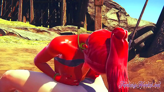 Gerudo Tempts Hero with Hot Desert Fuck Creamy Cum Explosion - 3D Zelda Sex