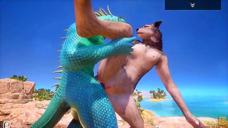 Fierce Fox Girl Takes Reptilian Lover in Wild Hentai Encounter