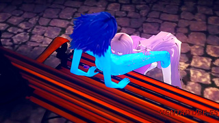 Amethyst Pleasures Lapis with Wet Tongue Action in Steamy SU Blowjob