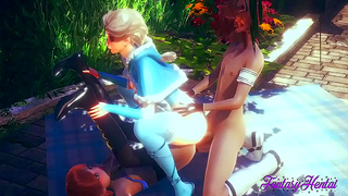Elsa and Annas Hot 3D Hentai Tryst Filled with Cartoonish Pleasure