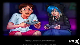 Cute Gamer Babe Battles Summer Heat with Steamy Moves in Anime Adventure