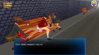 Naughty Schoolgirls Tease Submissive Guy in Wet Wild Hentai Fantasy