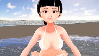 Cocoa Honda Seduces in White Bikini – Sweet Temptation Unveiled
