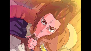 Gabi Pleasures Eren with Steaming Hentai Blowbang in Attack on Titan Lust Fest