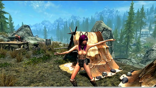 Erikas Busty Allure Meets Skyrim Heat in Sensual Summer Dance Anim8