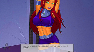 Batgirl, Starfire Supergirl Heat Up Night With Horny Heroes Gangbang