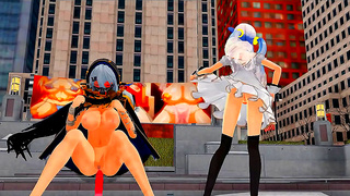 Seductive MMD Dame Teases with Futanari as They Sinfully Perform Together