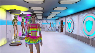 Fallout 4 Beauty Struts Her Vibrant 3D Curves in Colorful Gear