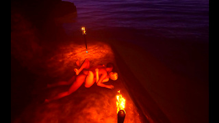 Passionate Anime Duo Ignites Steamy Beach Encounter Under the Sun