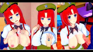 Meilins Busty Pleasures: Steamy Blowjob Action in 3D Touhou Hentai Animation