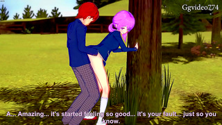 Adorable Teen in School Uniform Rides Wild Outdoor Fuck - Koikatsu 3D Hentai Fun