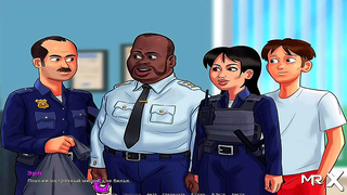 Summertime Saga Heat: Officer Seduced Filled Deep After Steamy Kiss