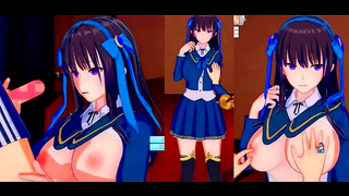 Big-Titted Anime Girl Pleases Her Sensei with Sensual Touch in Naughty Classroom Fantasy
