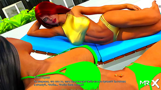 Bikini Beauty Takes Wild Ride on Sandy Shore in Steamy Hentai Encounter