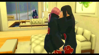 Sakura and Konan Share Steamy Milf Adventures in Naruto Hentai threesome