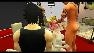 Sakure Betrays Naruto With Steamy Anal Encounter on Their Wedding Day