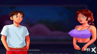 Stepmom Teaches Stepson Pleasure Lessons in Hot Summer Adventure Game