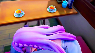 Magnetic Anime Goddess Pleasures Hero with Steamy 3D Blowjob Action