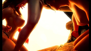 Curvy Anime Beauty Fulfills Desire in Steamy 3D Encounter